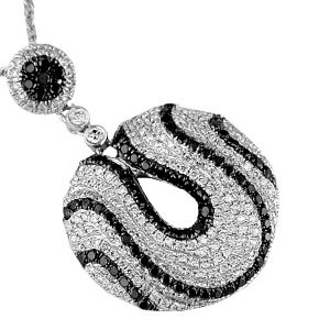 BLACK DIAMOND & DIA PENDANT