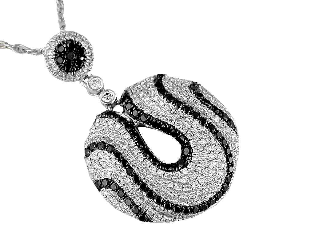 BLACK DIAMOND & DIA PENDANT