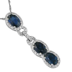 SAPPHIRE & DIAMOND PENDANT