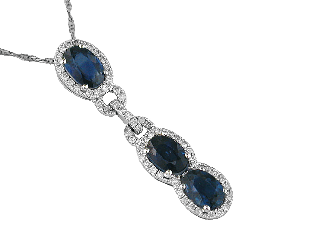 SAPPHIRE & DIAMOND PENDANT
