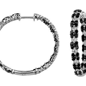 BLACK DIA & DIA HOOPS 28MM