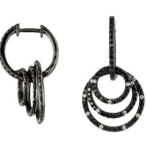 DIAMOND &BLACK DIAMOND EARRING