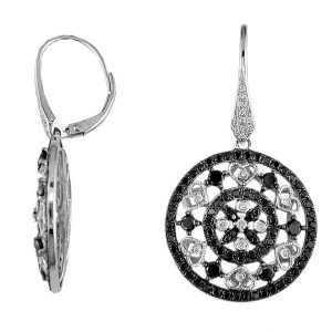 DIAMOND &BLACK DIAMOND EARRING
