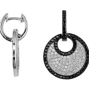 DIAMOND &BLACK DIAMOND EARRING