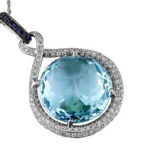 DIAMOND SP & BLUE TOPALPENDANT
