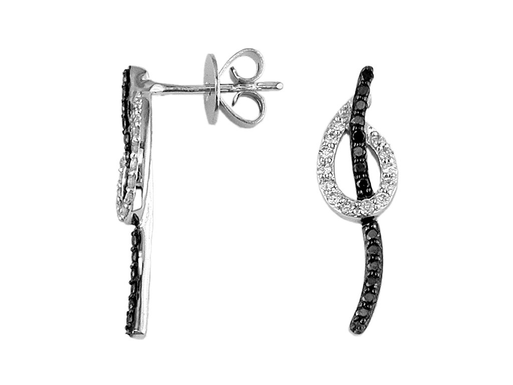 DIAMOND &BLACK DIAMOND EARRING