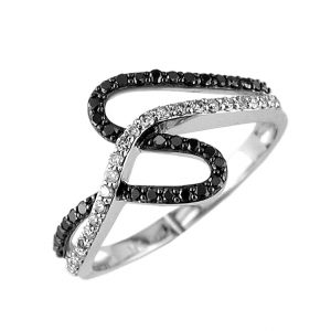 BLACK DIAMOND & DIAMOND RING