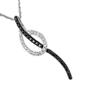 BLACK DIAMOND & DIA PENDANT