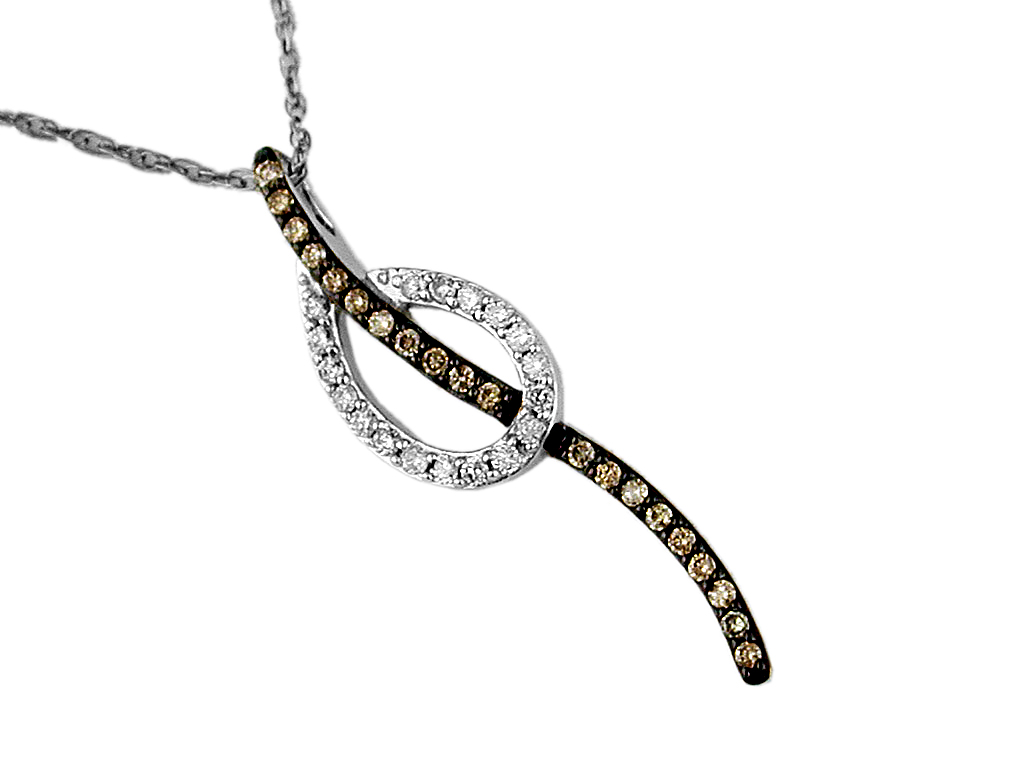 DIAMOND & MOCHA DIA PENDANT
