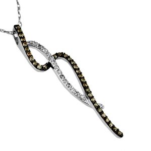 DIAMOND & MOCHA DIA PENDANT