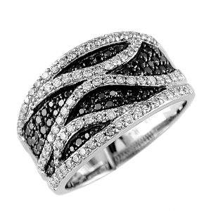 BLACK DIAMOND & DIAMOND RING