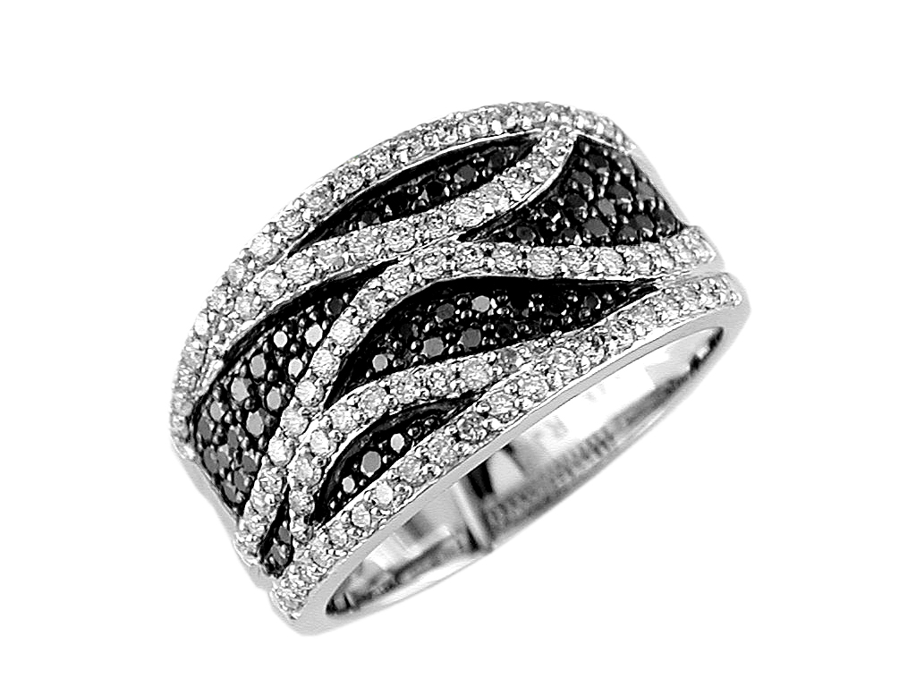 BLACK DIAMOND & DIAMOND RING