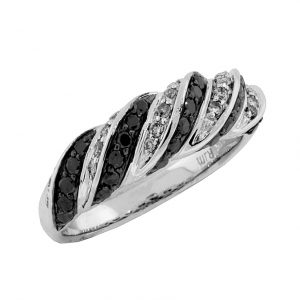 BLACK DIAMOND & DIAMOND RING