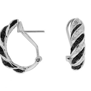 DIAMOND &BLACK DIAMOND EARRING