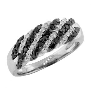 BLACK DIAMOND & DIAMOND RING