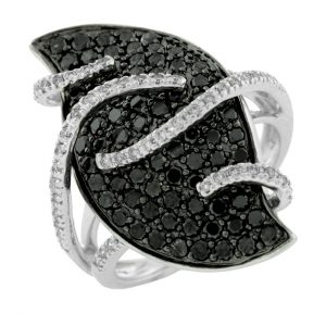 BLACK DIAMOND & DIAMOND RING