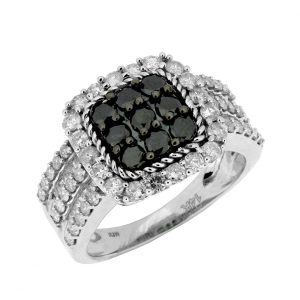 BLACK DIAMOND & DIAMOND RING