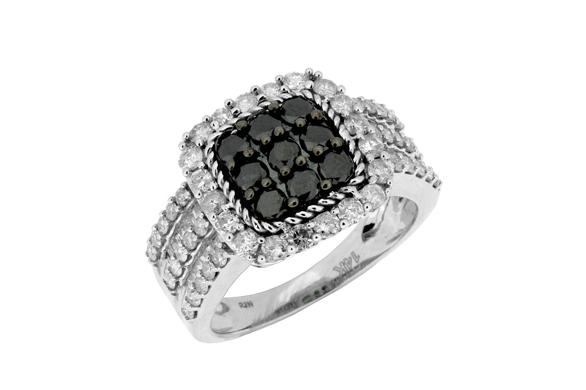 BLACK DIAMOND & DIAMOND RING