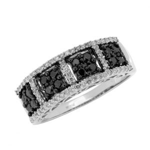 BLACK DIAMOND & DIAMOND RING