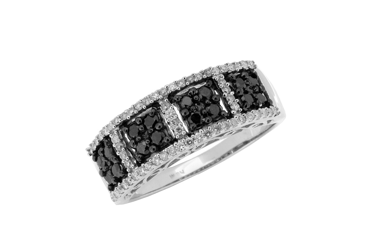 BLACK DIAMOND & DIAMOND RING