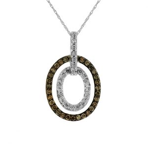 DIAMOND & MOCHA DIA PENDANT