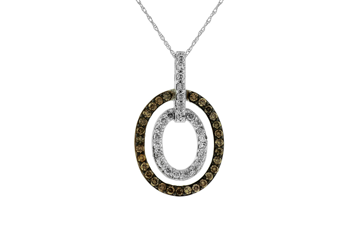 DIAMOND & MOCHA DIA PENDANT