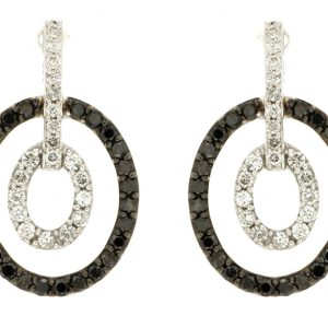 BLACK DIAMOND & DIA EARRING