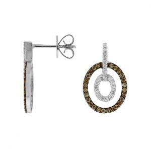 DIAMOND & MOCHA DIA EARRING