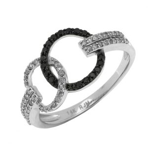 BLACK DIAMOND & DIAMOND RING
