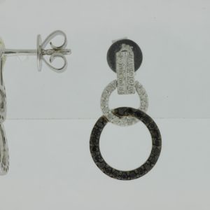 BLACK DIAMOND & DIA EARRING