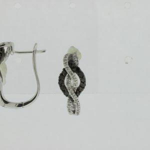 BLACK DIAMOND & DIA EARRING