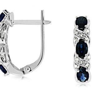 SAPPHIRE & DIAMOND EARRING