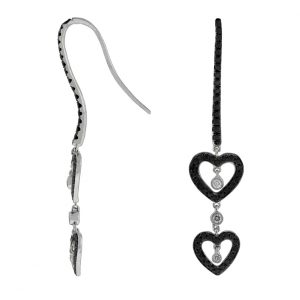 BLACK DIAMOND & DIA EARRING