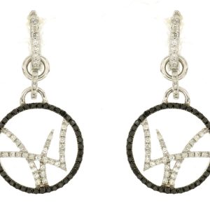 BLACK DIAMOND & DIA EARRING
