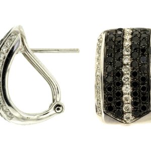 BLACK DIAMOND & DIA EARRING