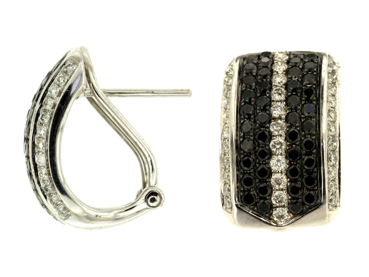 BLACK DIAMOND & DIA EARRING