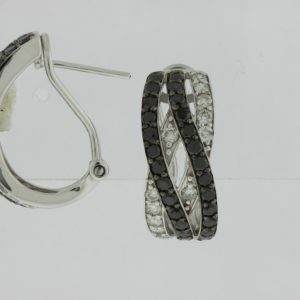 BLACK DIAMOND & DIA EARRING