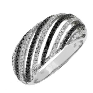 BLACK DIAMOND & DIAMOND RING