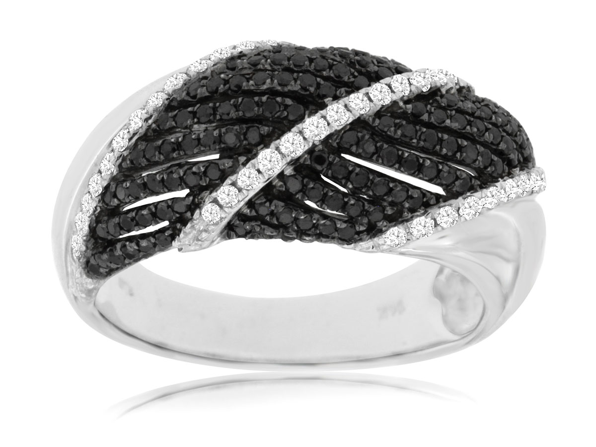 BLACK DIAMOND & DIAMOND RING