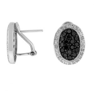 BLACK DIAMOND & DIA EARRING