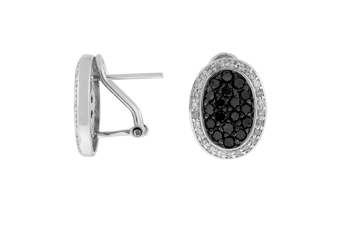 BLACK DIAMOND & DIA EARRING