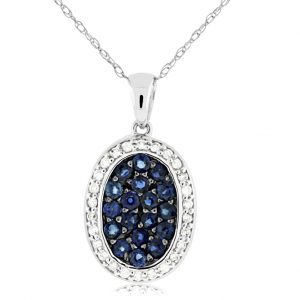 SAPPHIRE & DIAMOND PENDANT