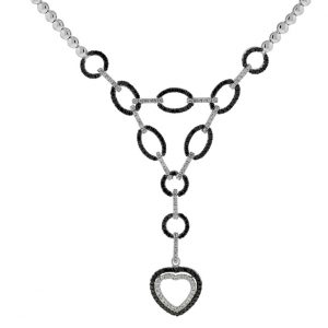 BLACK DIAMOND & DIA NECKLACE