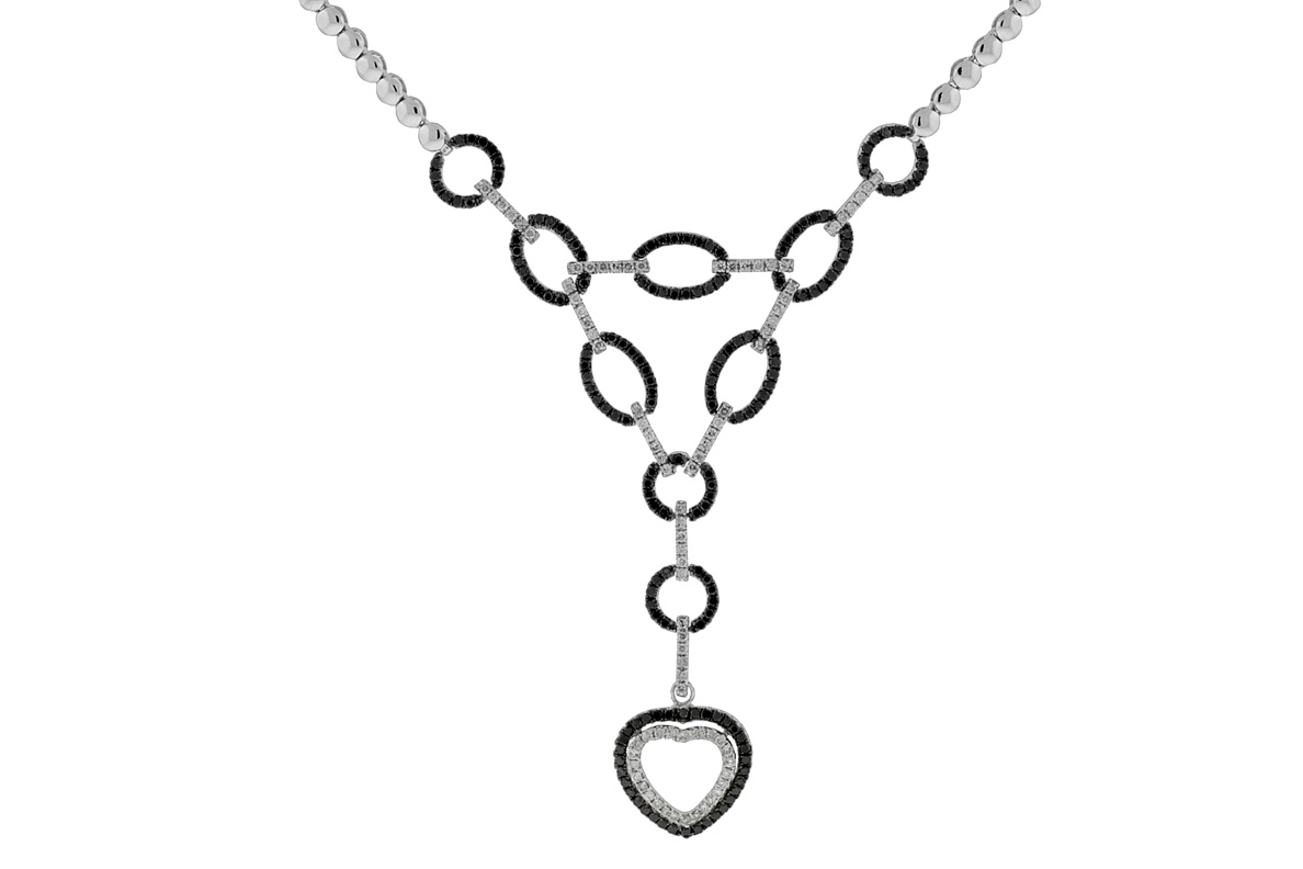 BLACK DIAMOND & DIA NECKLACE