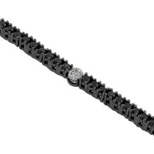 BLACK DIAMOND & DIA BRACELET