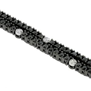 BLACK DIAMOND & DIA BRACELET