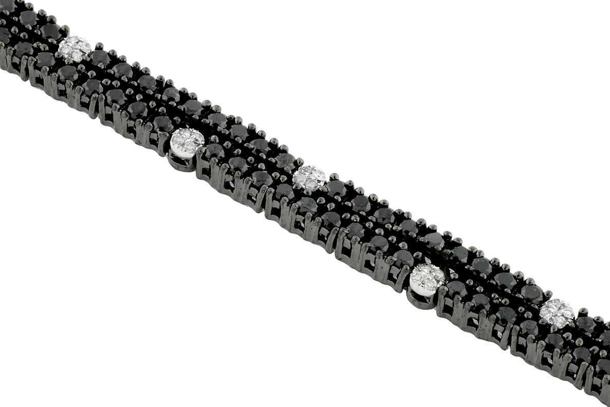 BLACK DIAMOND & DIA BRACELET