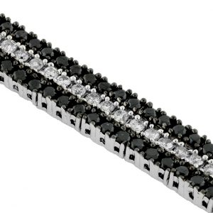 BLACK DIAMOND & DIA BRACELET