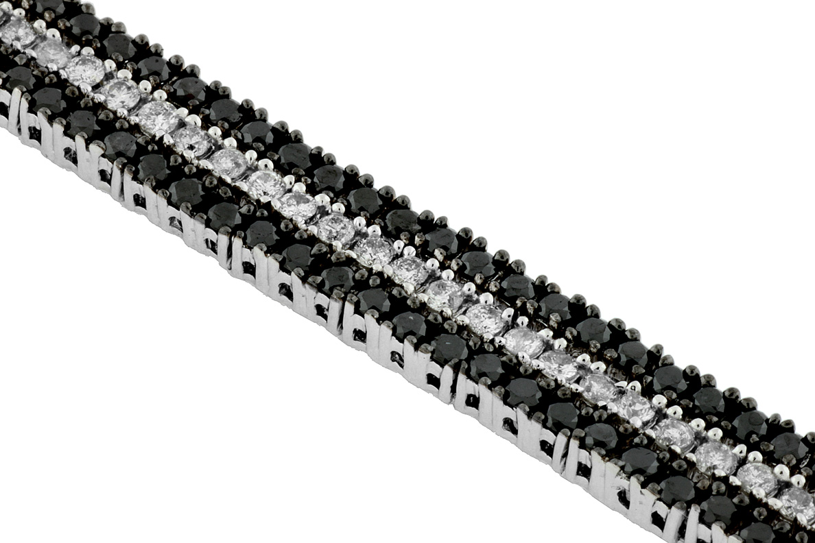 BLACK DIAMOND & DIA BRACELET