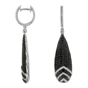 BLACK DIAMOND & DIA EARRING